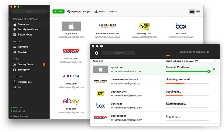 Password manager di Dashlane