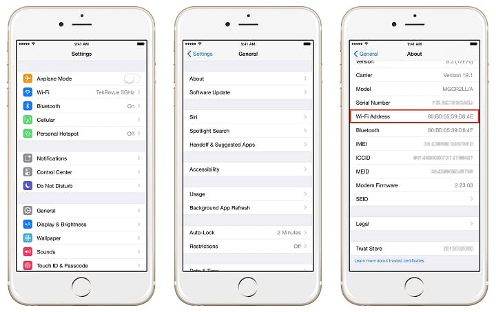 how to find mac address mac os