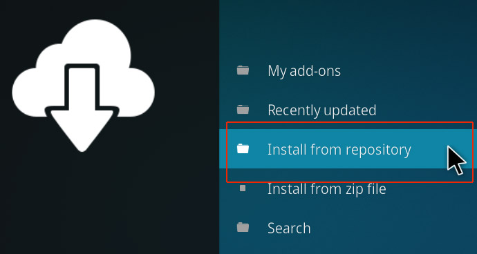 kodi install from repository