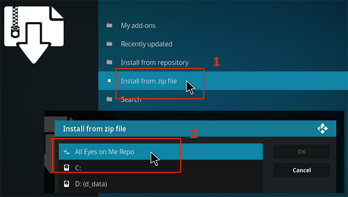 kodi install zip file