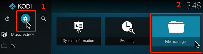 kodi settings file manager