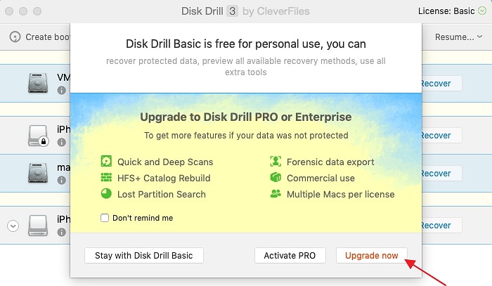 photo recovery process using Disk Drill for macOS