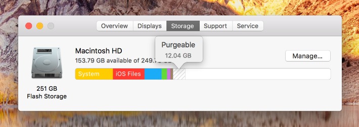 how to free up space on mac no manage button on mac storage