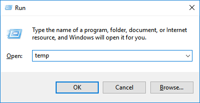 how to access temp folder