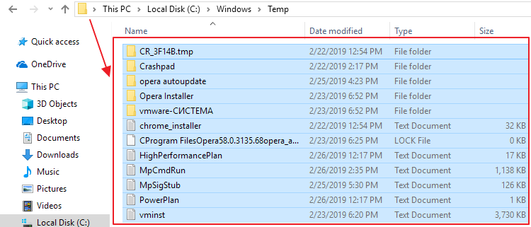 deleting temp files on win