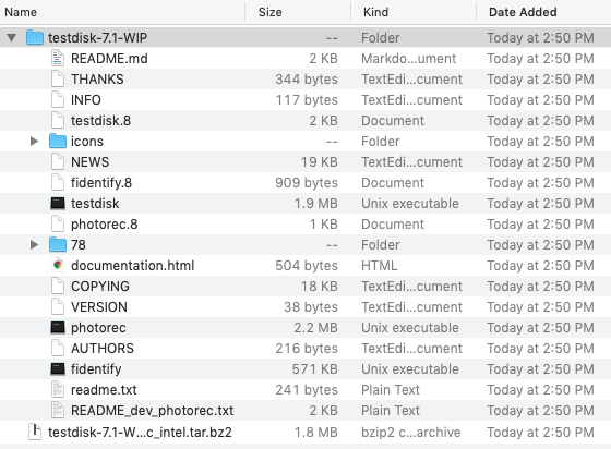 TestDisk for Mac