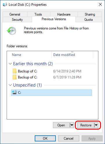 repair disk windows 10 lost files