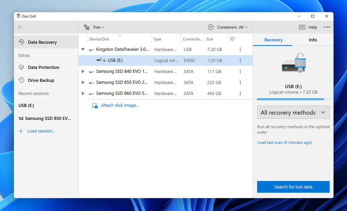 disk drill scan encrypted partition