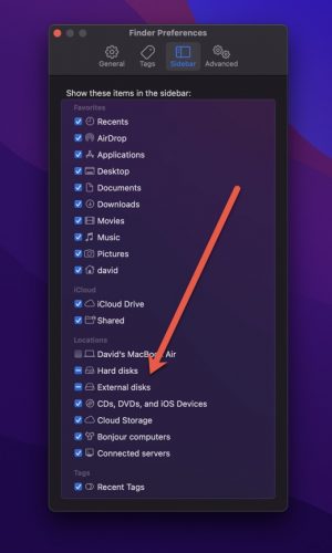 finder sidebar preferences