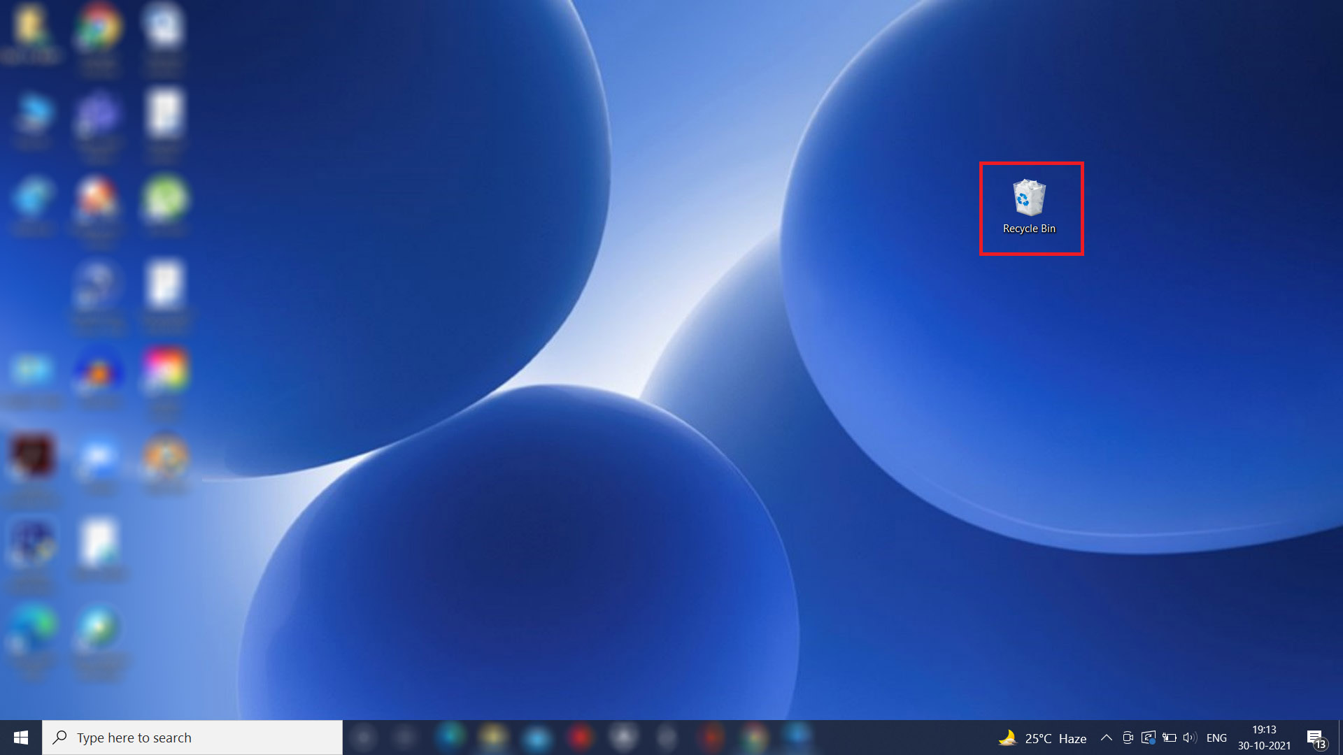 recycle bin on desktop