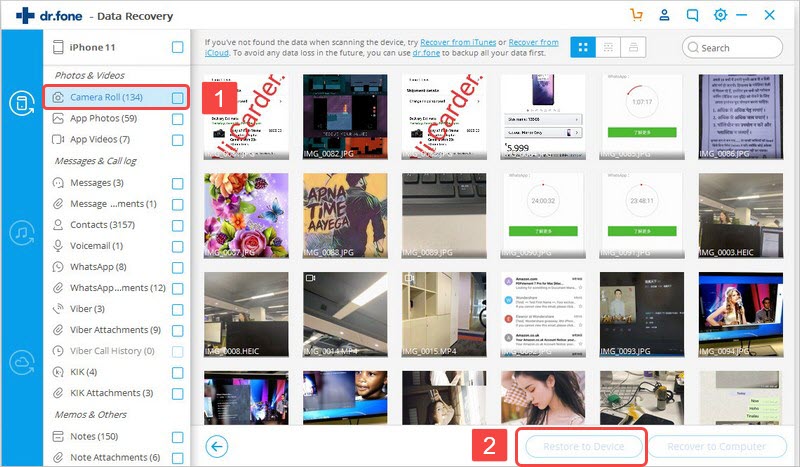 recover permanently deleted photos from iphone with drfone