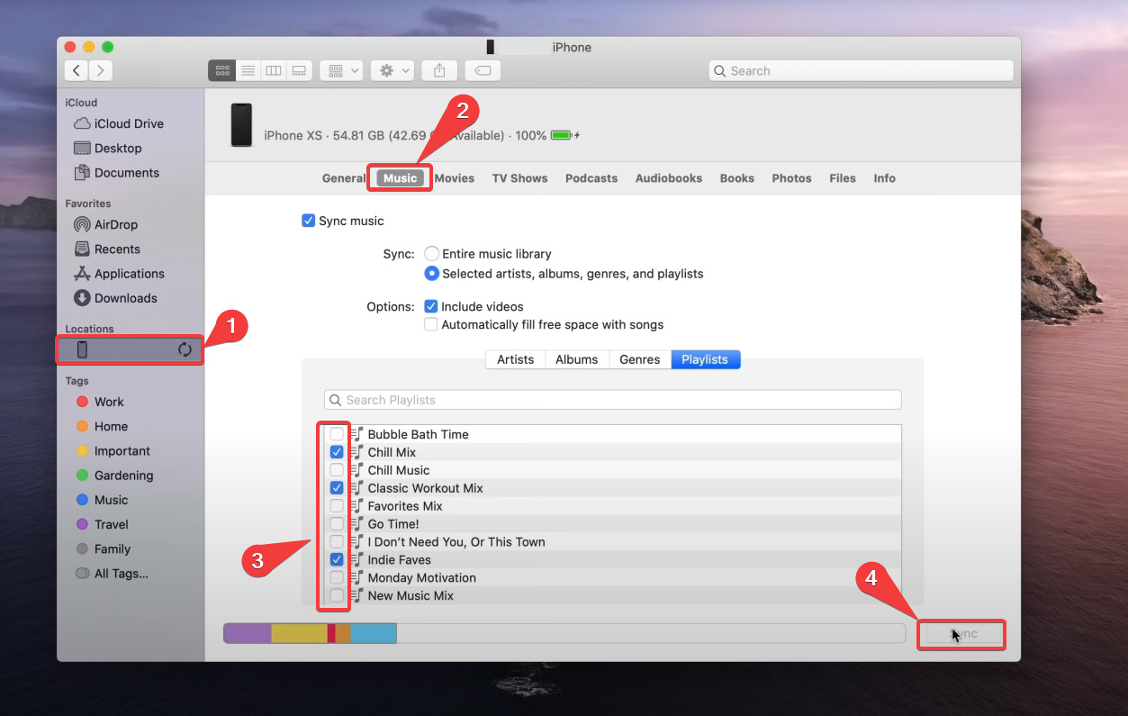 syncing music from itunes