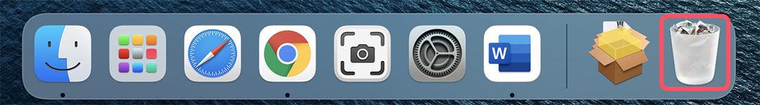 trash icon macos