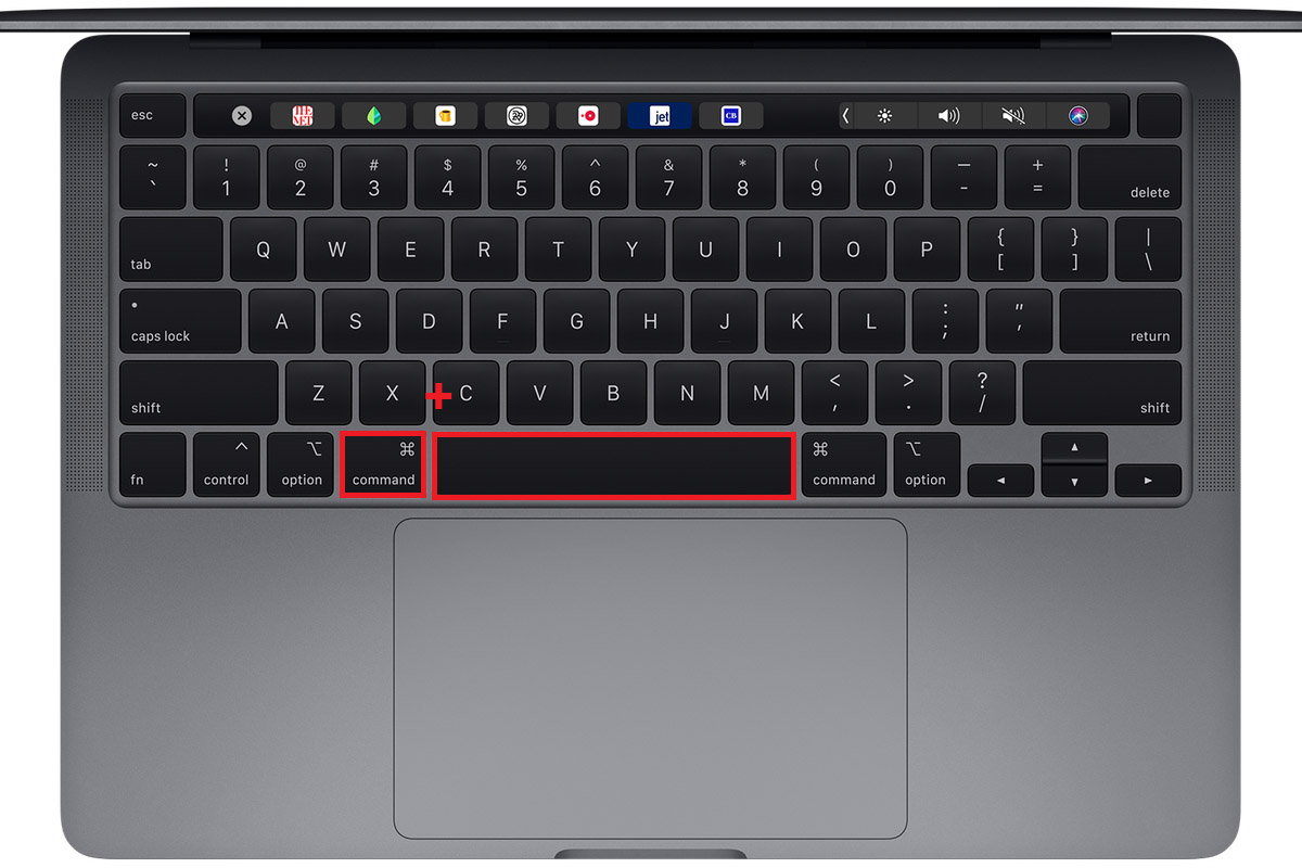 Spotlight shortcut on Mac.