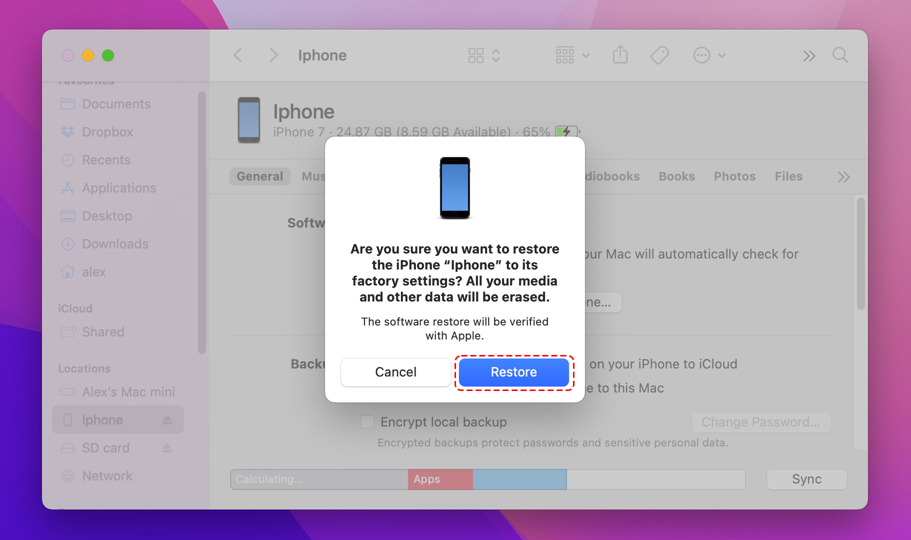 how to recover recently deleted photos iphone catalina