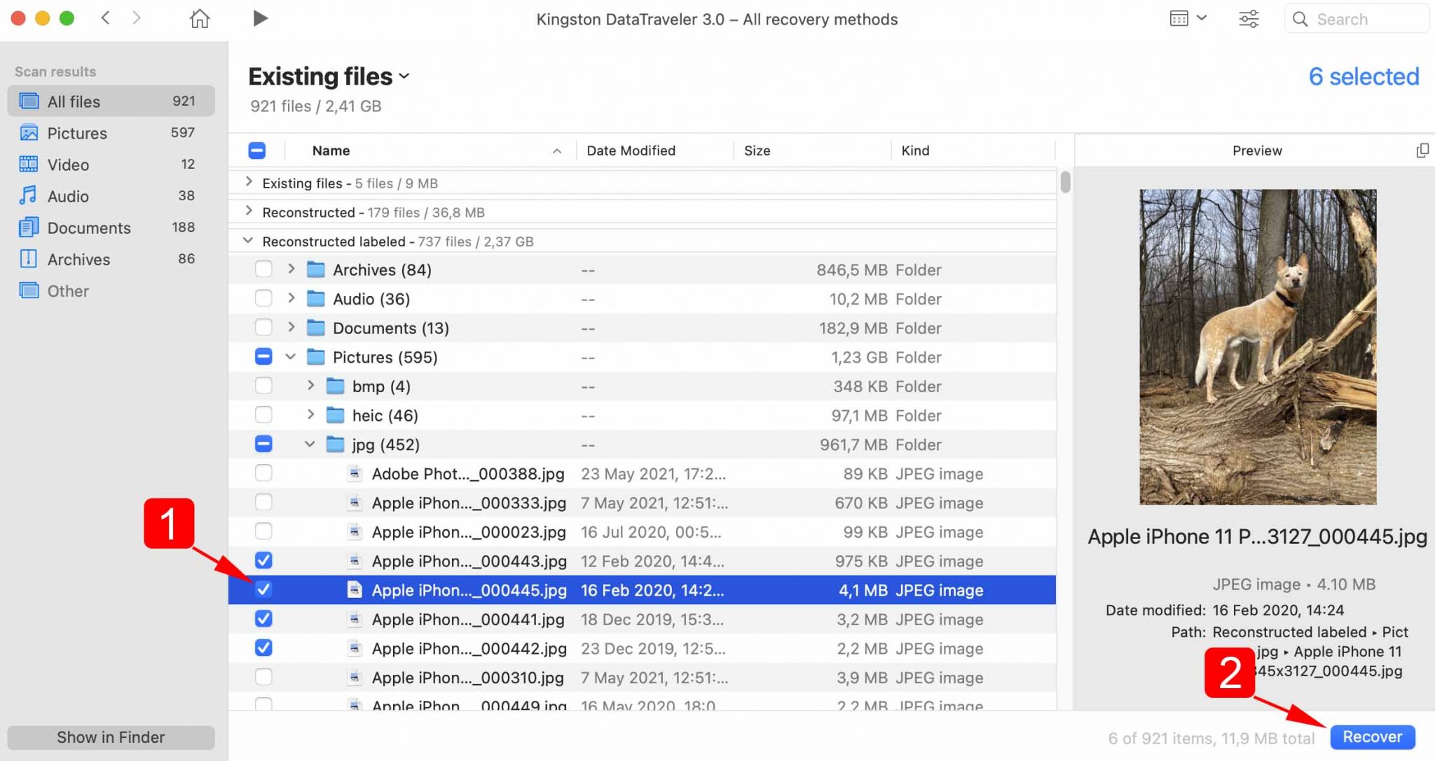 restore deleted photos