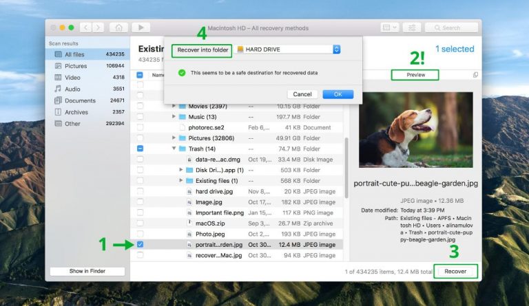 can i recover files from trash on mac