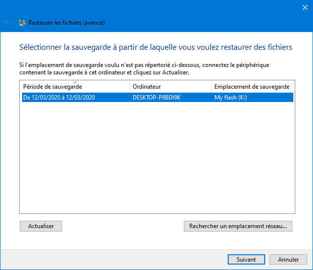 récupérer fichier supprimé corbeille windows 10