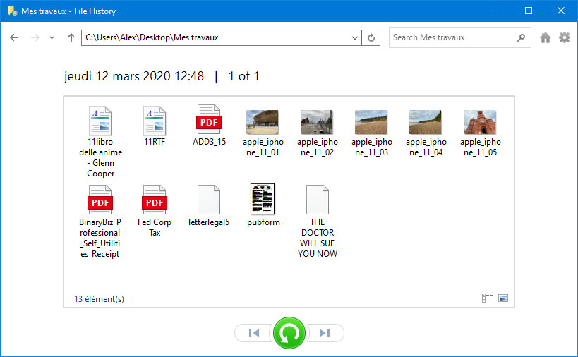 recuperer fichier supprimé windows 10