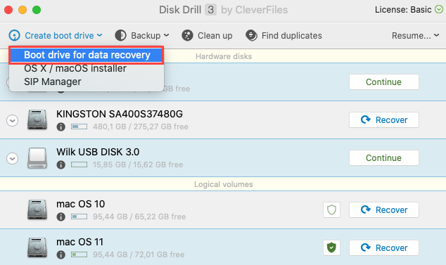 macbook data recovery bootable drive