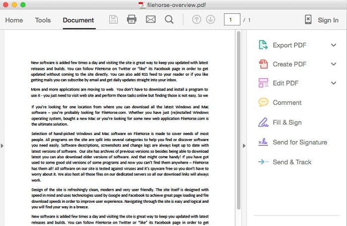 free adobe acrobat reader download for mac