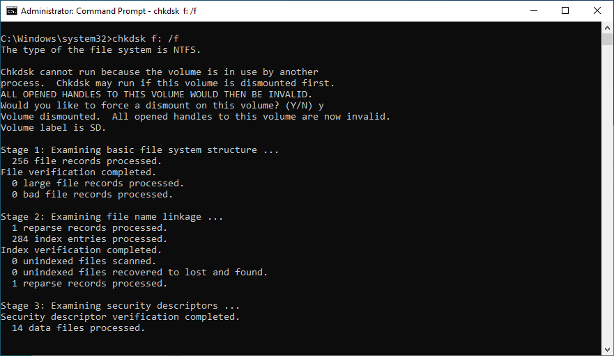 how to fix corrupted micro sd card using checkdisk