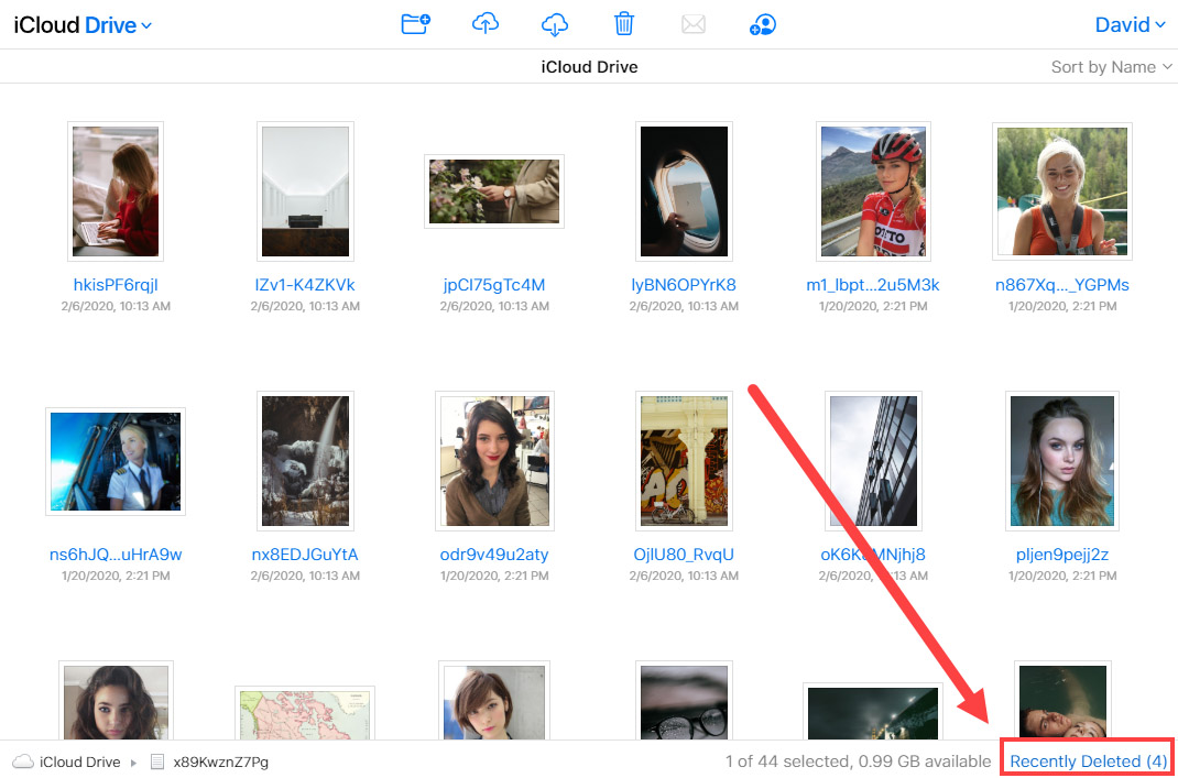 icloud drive recently deleted annotated