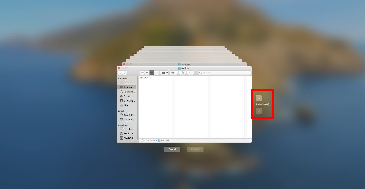 mac time machine restore a file