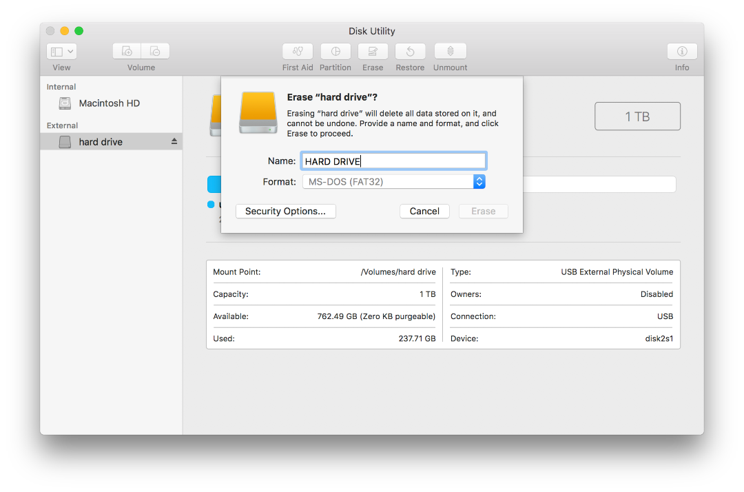 hard disk utility for mac