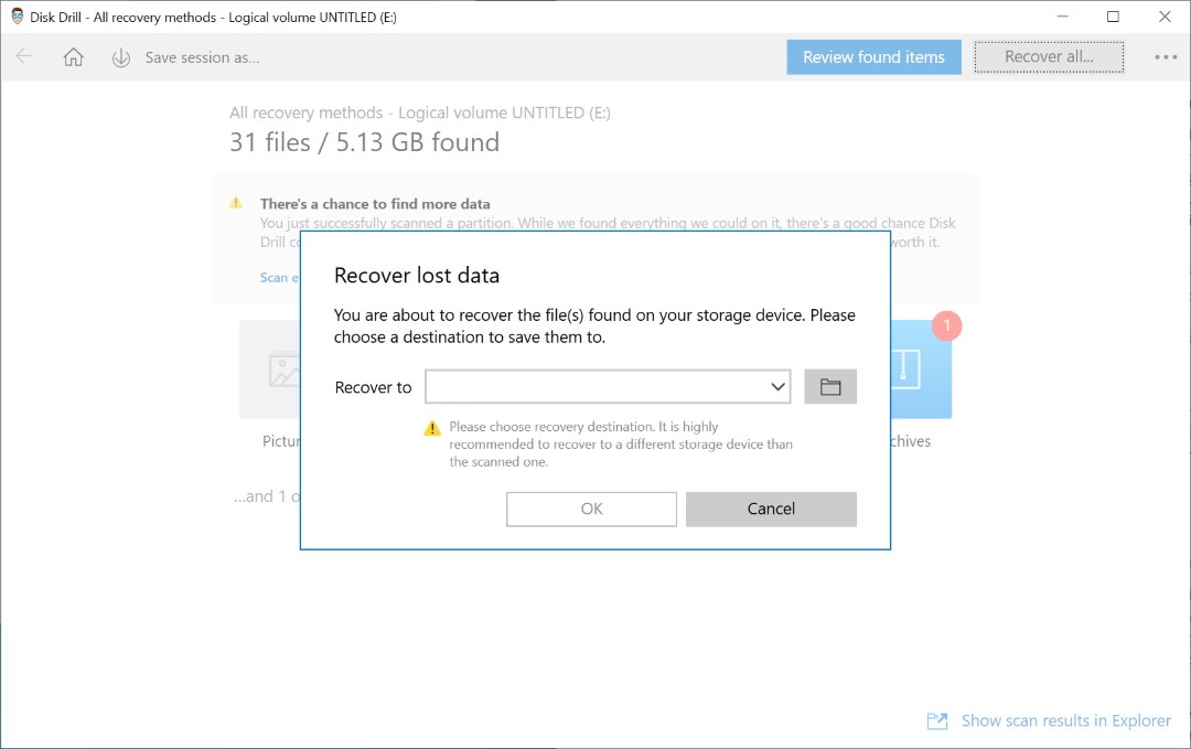 recover lost data from external drive using software