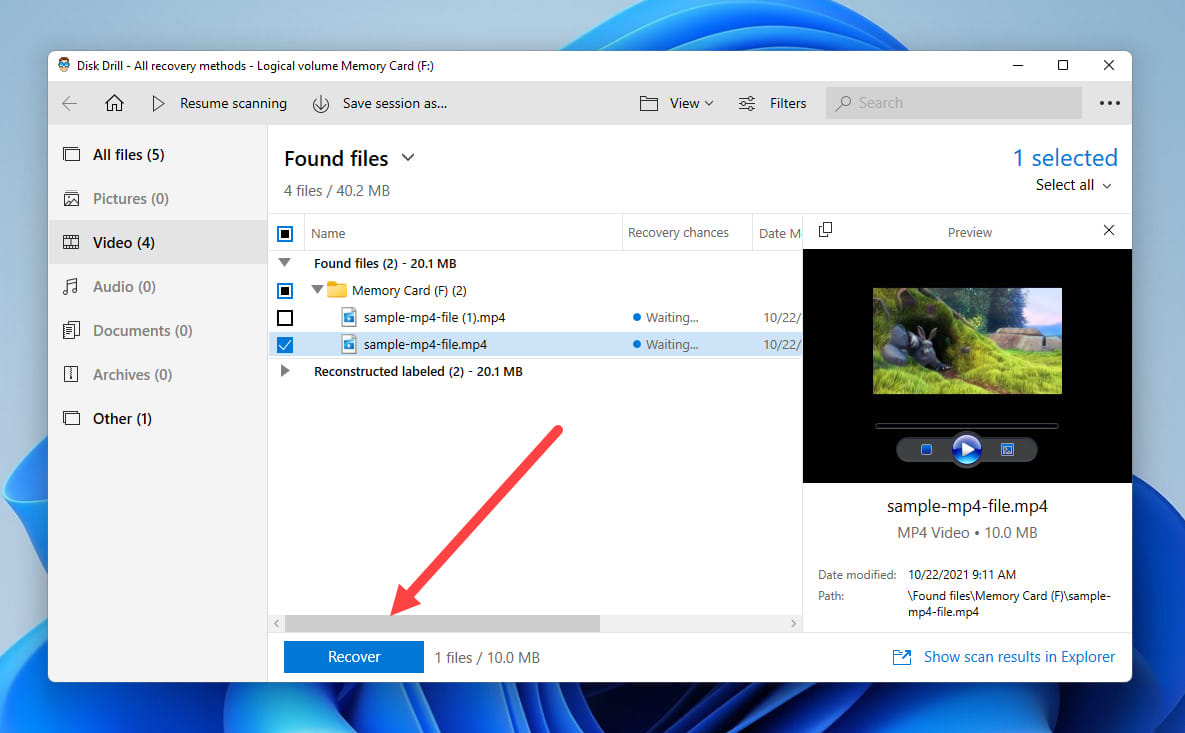 disk drill windows 11 memory card recover