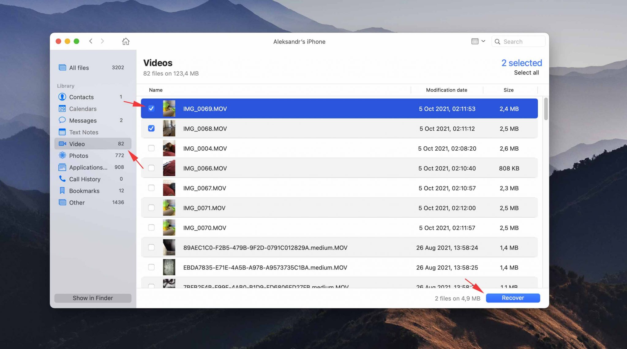 completely recover files from iphone with disk drill