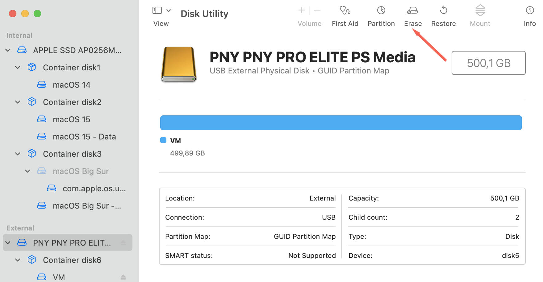 erase your drive with disk utility