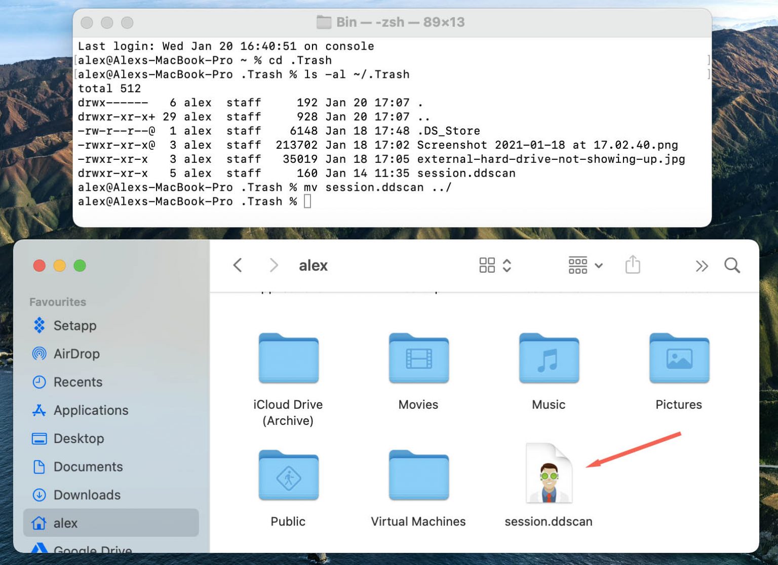 find file mac terminal command