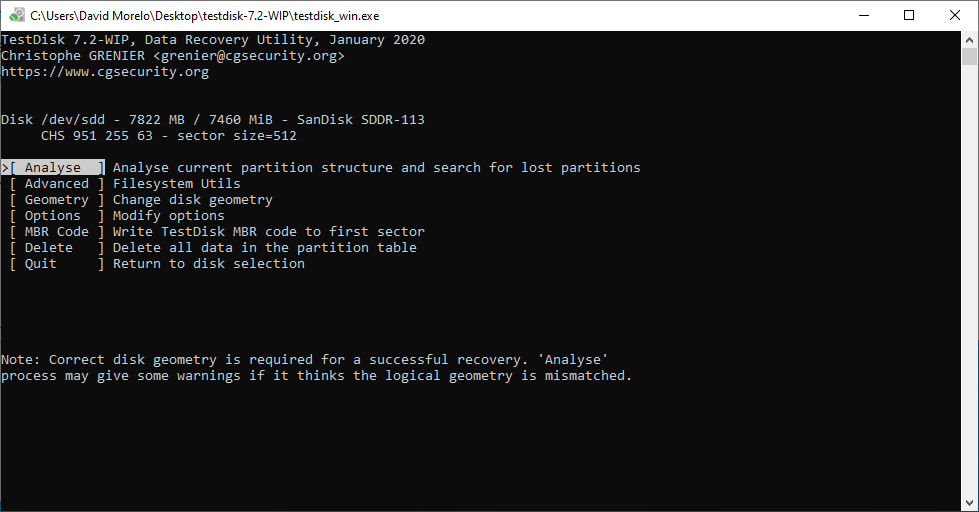 analyze your current partition structure