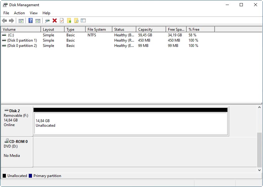 What can you do when your MicroSD appears as unallocated space?