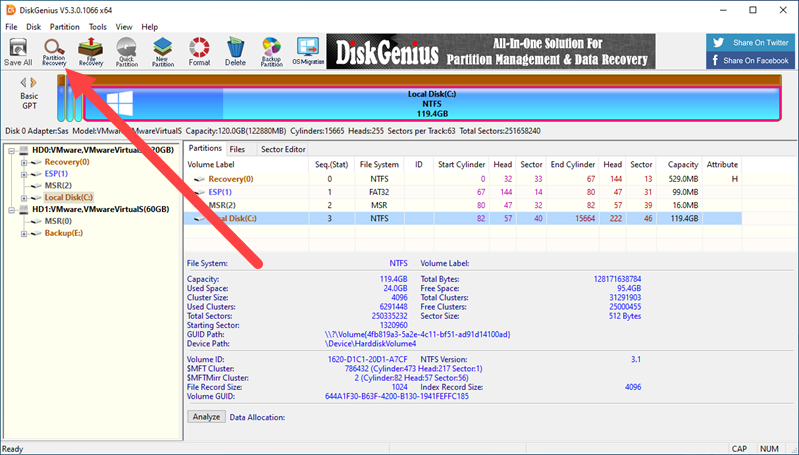 Fix Any RAW Drive without Data Loss using DiskGenius