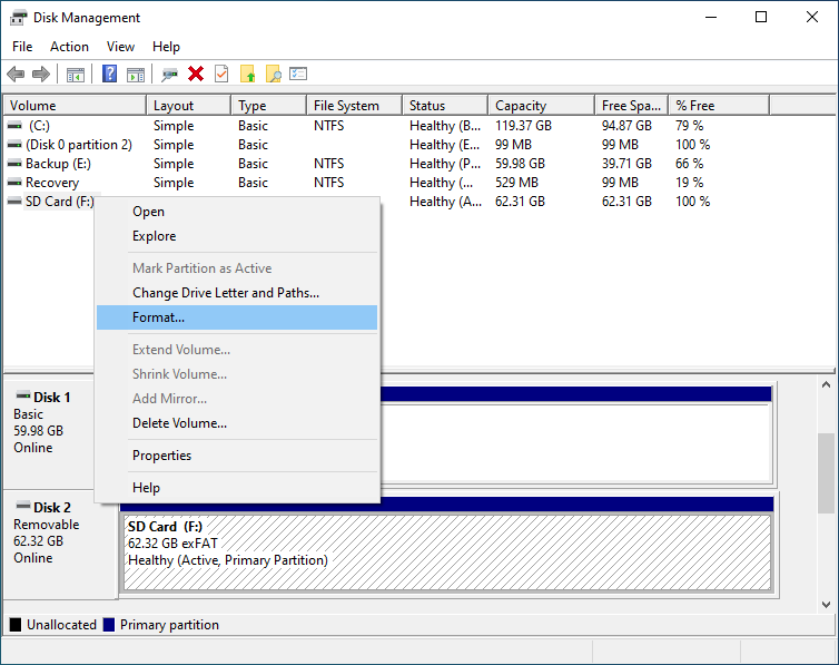 raw file system recovery disk management