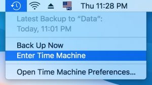 enter time machine on your mac