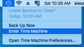 Restore From a Time Machine Backup