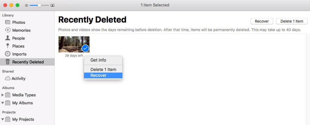 recover files from recently deleted on photo app mac
