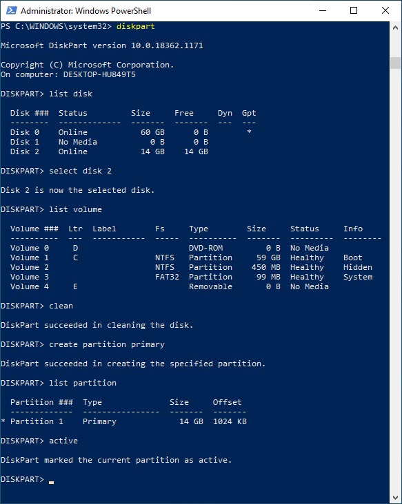 For a partition to be bootable, you also have to use the command active on it.