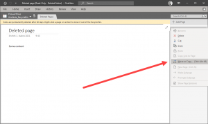 restore deleted onenote page restore deleted onenote page