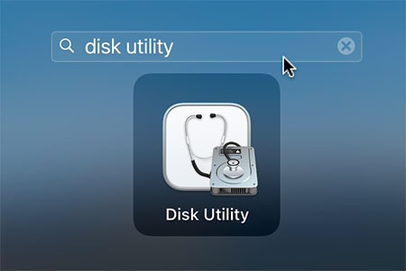 open disk utility in macos