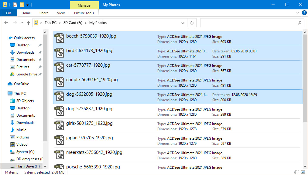 locate problematic files with explorer