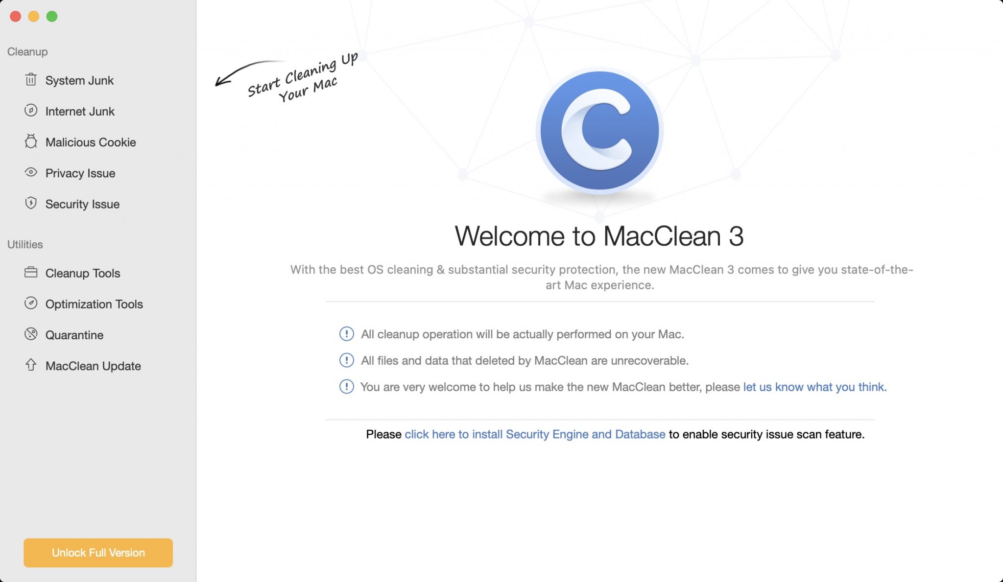 macclean launch screen