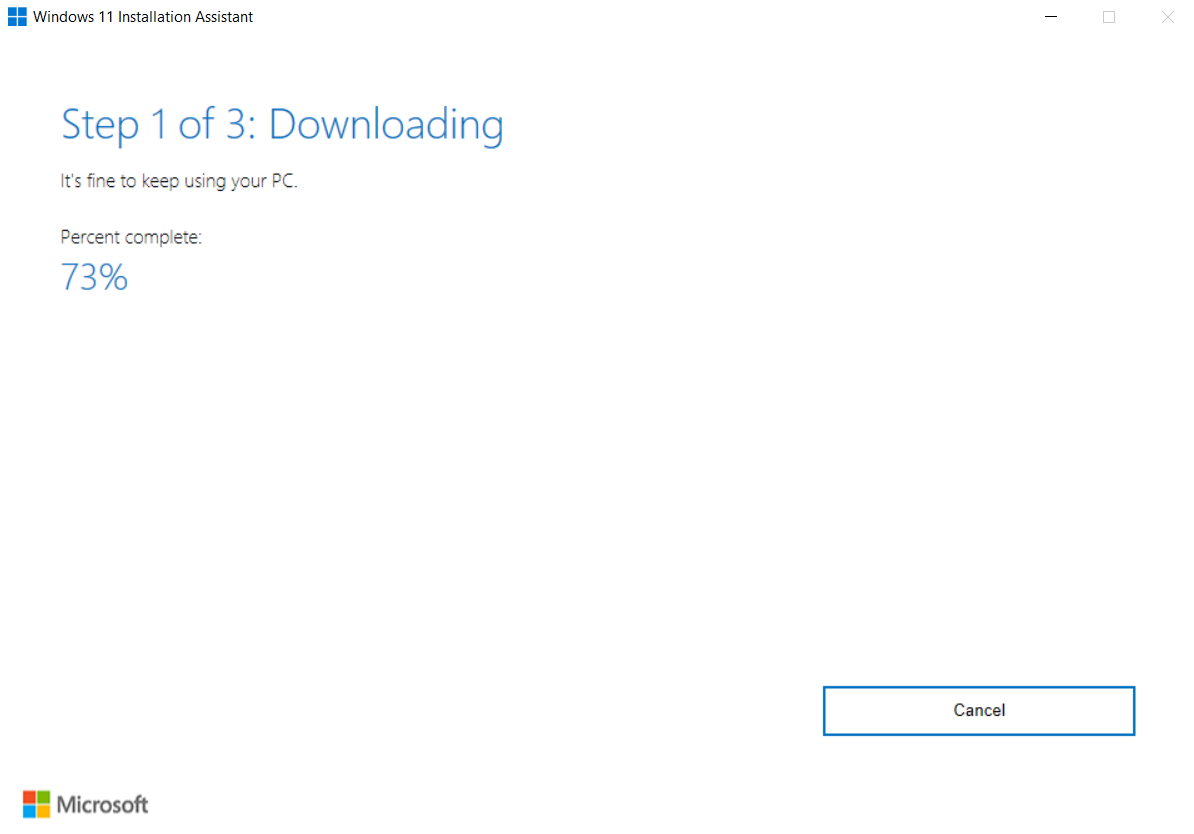 Downloading Windows