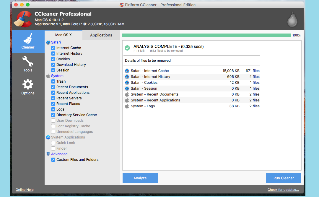 CCleaner for Mac