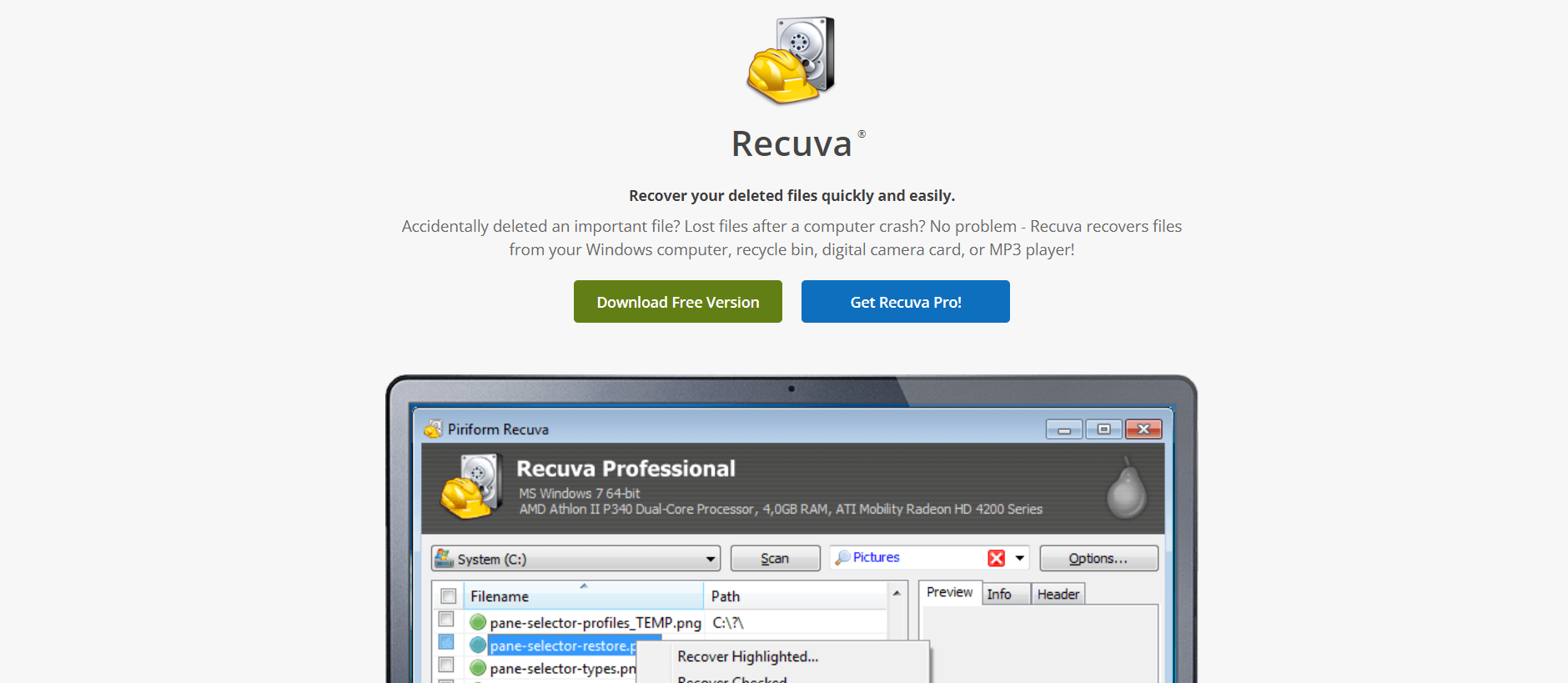 recuva data recovery