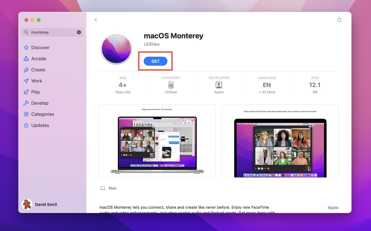 macos monterey app store download